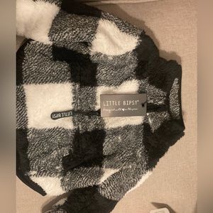Little Bipsy plaid Sherpa pull over 3-6 months